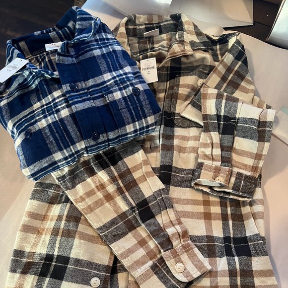 2 Gap Kids Long Sleeve Button Up Flannel Shirts - NWT! - Picture 7 of 13